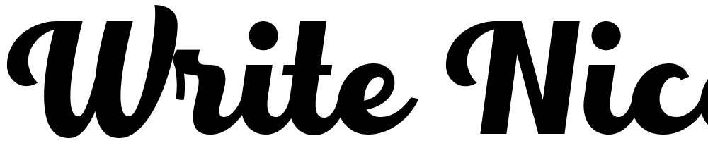 Write-Nice font family download free