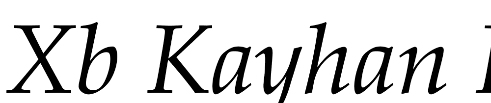 XB-Kayhan-Italic font family download free