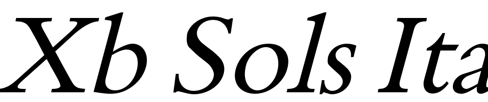 XB-Sols-Italic font family download free