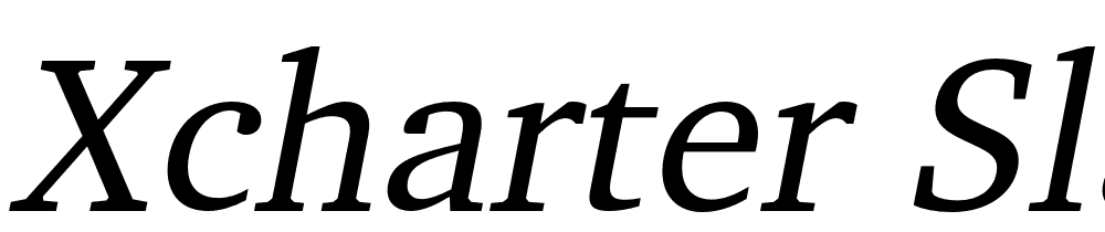 XCharter-Slanted font family download free