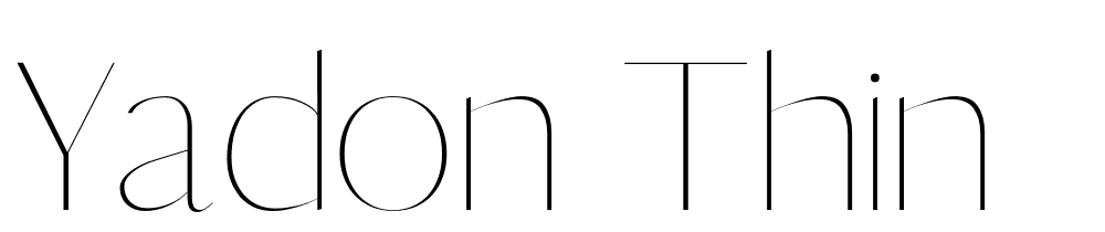 Yadon-Thin font family download free