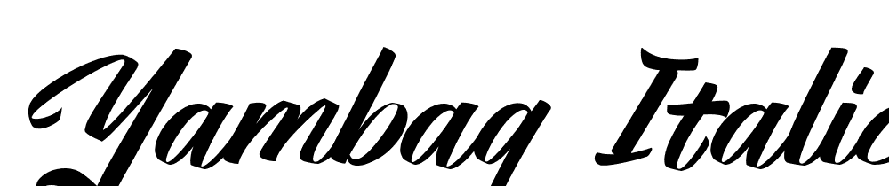 Yambag-Italic font family download free