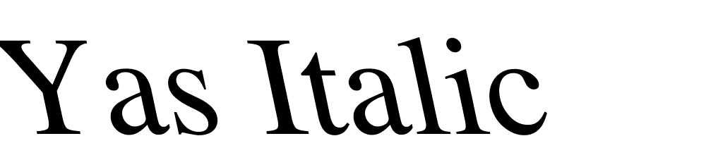 Yas-Italic font family download free