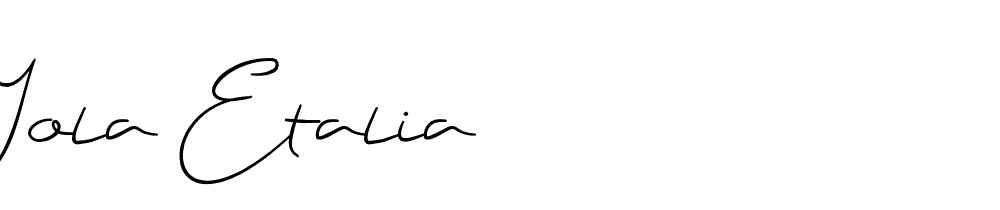 Yola Etalia font family download free