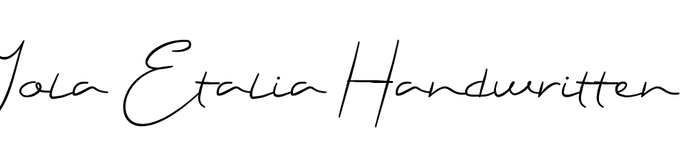 Yola-Etalia-Handwritten font family download free