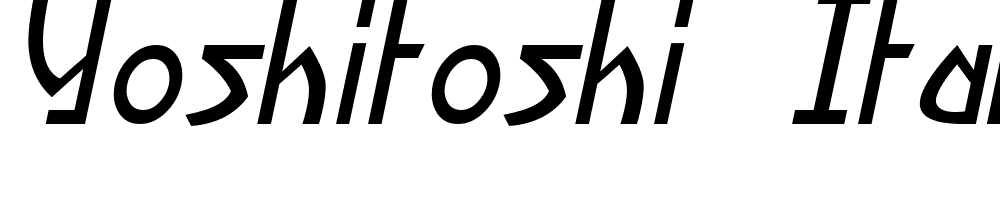 Yoshitoshi-Italic font family download free