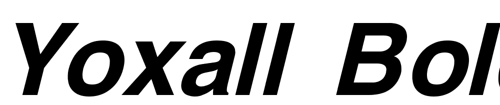 Yoxall-Bold-Italic font family download free