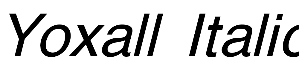 Yoxall-Italic font family download free