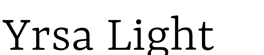 Yrsa-Light font family download free