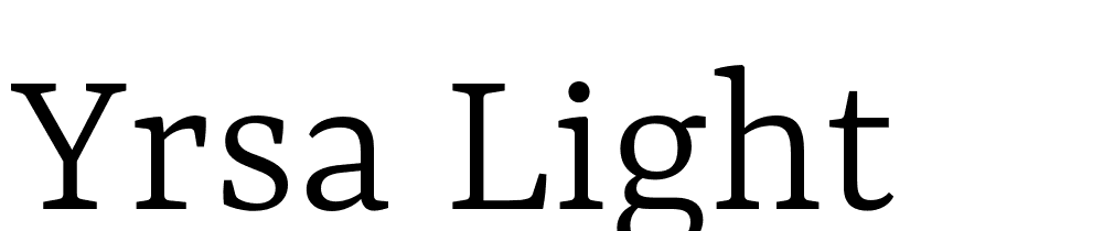 Yrsa-Light font family download free