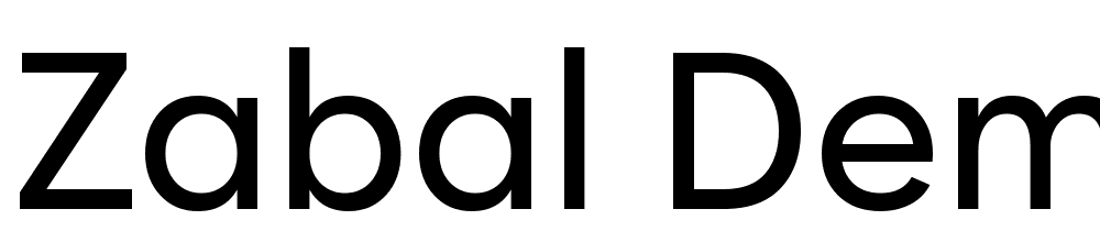 Zabal DEMO font family download free