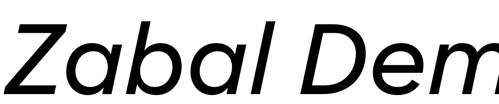 Zabal-DEMO-Medium-Italic font family download free