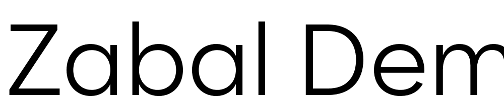 Zabal-DEMO-Regular font family download free