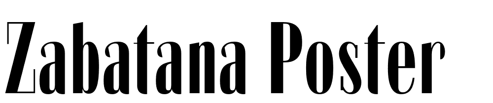 zabatana-poster font family download free