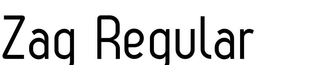 Zag-Regular font family download free