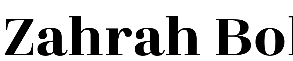 Zahrah-Bold font family download free