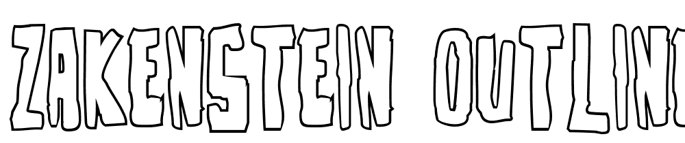 Zakenstein-Outline-Regular font family download free