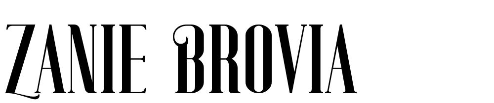 ZANIE BROVIA font family download free
