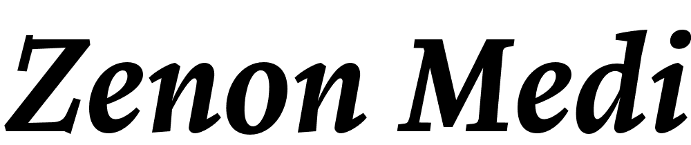 Zenon-Medium-Italic font family download free