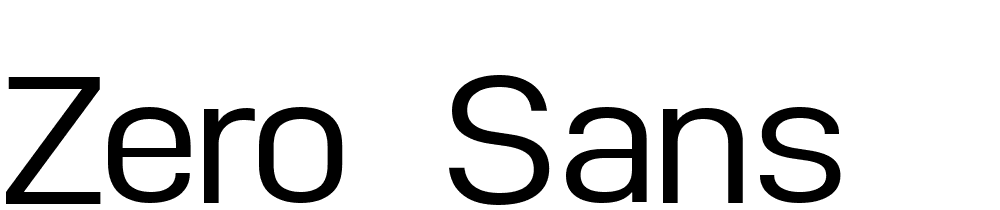 Zero SANS font family download free