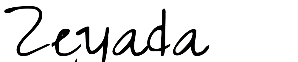 Zeyada font family download free