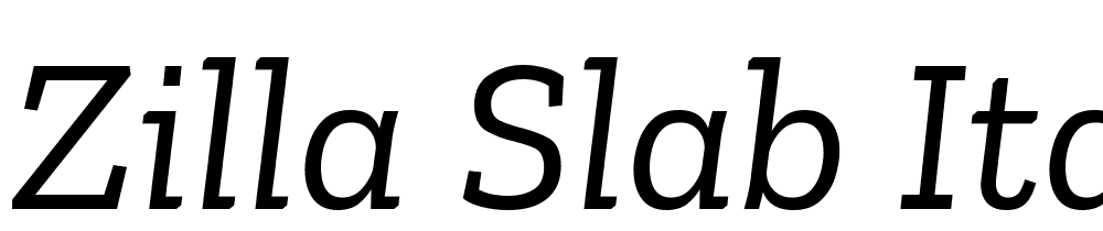 Zilla-Slab-Italic font family download free