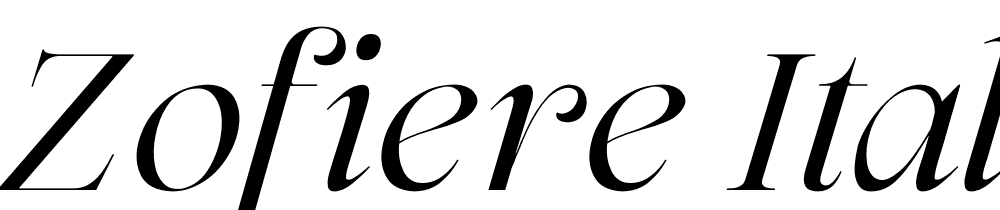 Zofiere-Italic font family download free