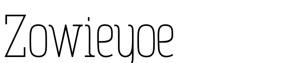 Zowieyoe font family download free