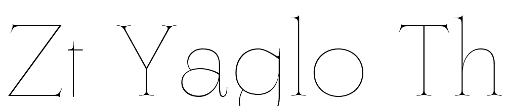 ZT-Yaglo-Thin font family download free