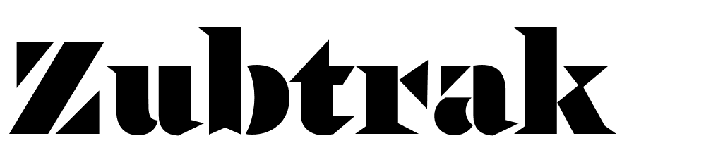 Zubtrak font family download free