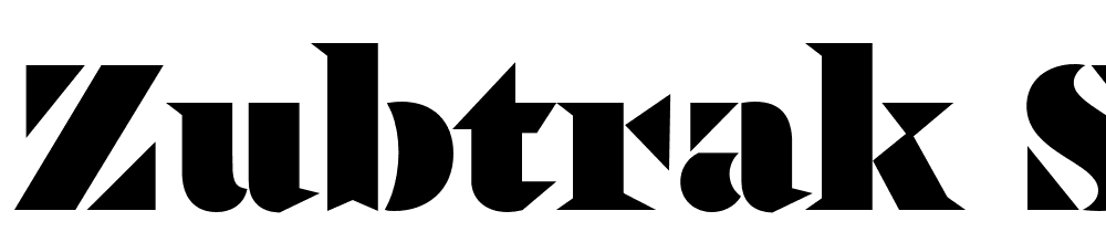 Zubtrak-Stencil-Black font family download free