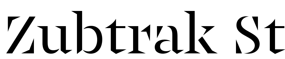 Zubtrak-Stencil-Regular font family download free