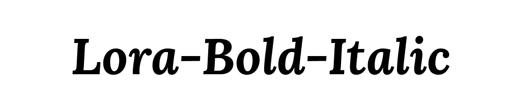 Lora-Bold-Italic