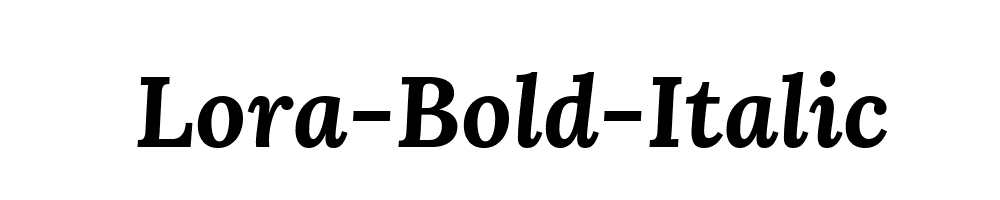 Lora-Bold-Italic