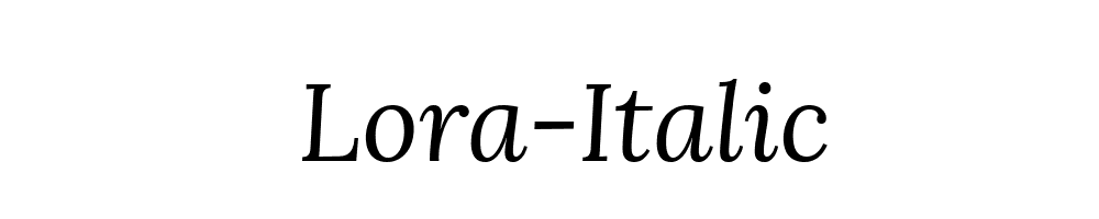 Lora-Italic