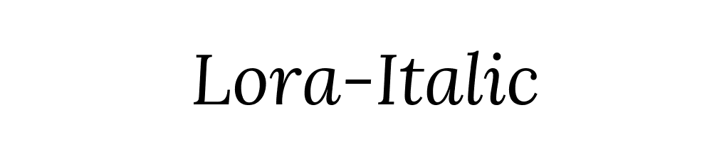 Lora-Italic