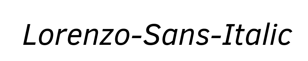 Lorenzo-Sans-Italic