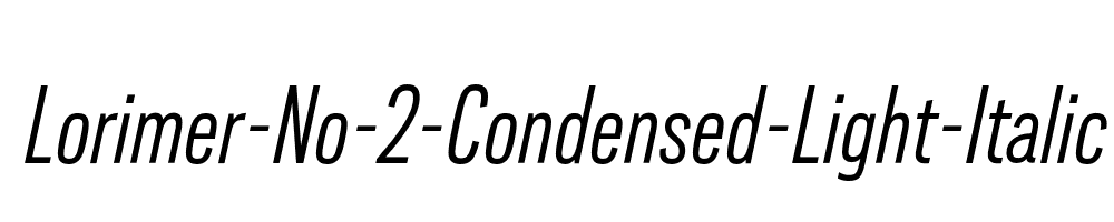 Lorimer-No-2-Condensed-Light-Italic