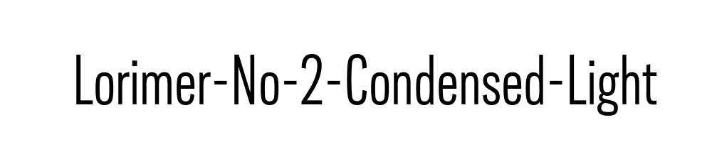 Lorimer-No-2-Condensed-Light