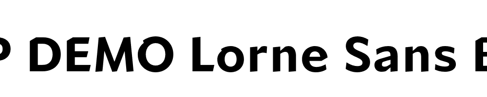 FSP DEMO Lorne Sans Bold