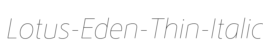 Lotus-Eden-Thin-Italic