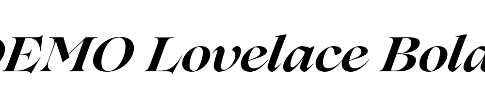 FSP DEMO Lovelace Bold Italic