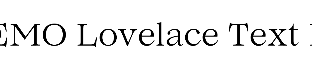 FSP DEMO Lovelace Text Regular