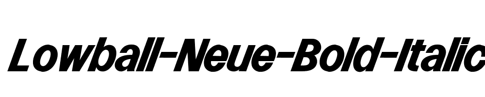 Lowball-Neue-Bold-Italic