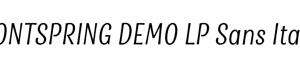  DEMO LP Sans Italic