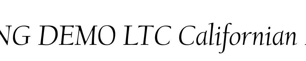  DEMO LTC Californian Display Italic