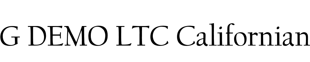  DEMO LTC Californian Text Regular