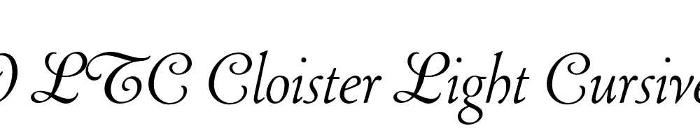  DEMO LTC Cloister Light Cursive Regular