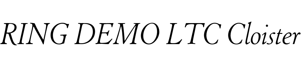  DEMO LTC Cloister Light Italic