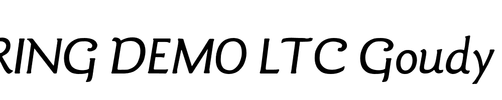  DEMO LTC Goudy Sans Italic